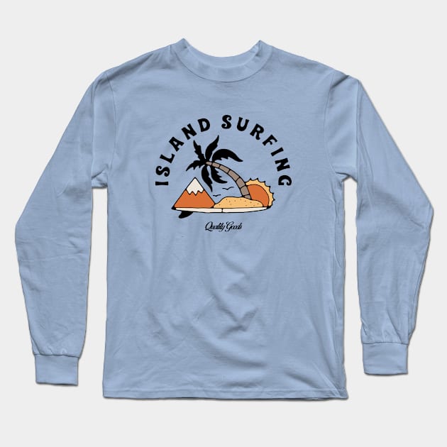 Island surfing Long Sleeve T-Shirt by artcuan